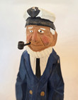 Vintage Hand Carved Wooden Sea Captain Figurine Nautical Maritime Folk Art 10 