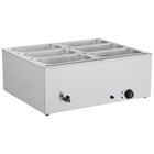 Commercial Food Warmer 6-pan 1500w Countertop Buffet Bain Marie With Lid