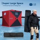 3-4 Person Pop-up Insulated Ice Fishing Portable Shelter Led Ice Fishing Tent Us