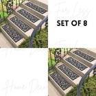 Rubber Stair Step Treads Mat Leaf Design Outdoor Porch Patio Traction   Choices