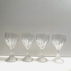 4  Mikasa Park Lane Bling Crystal Water   Wine Goblets Glasses 6 3 4    8oz Euc 