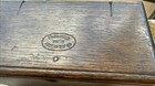 Antique 1889 Singer Sewing Oak Wood Puzzle Box Nickel Plated