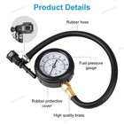 Fuel Injection Pressure Tester Injector Pump Gauge Kit With 3 Connectors 100 Psi