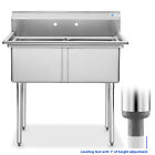 2 Compartment Nsf Stainless Steel Commercial Kitchen Prep   Utility Sink