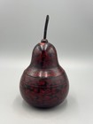 Vintage 20th C  Chinese Black   Red Lacquer Gourd Shaped Lidded Box 8 1 2  
