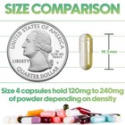 Empty Capsules Size 4 - 100 Count Vegan Clear Caps Holds 120-240mg - Easy