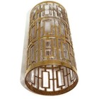 Imperial Shoji Mid Century Modern Gold 15 Ounce Flat Tumbler 5 3 4  Tall