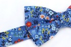  Colorful Fun Pattern Pre-tied Bow Tie Mens Floral Space F Blue Floral07