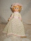 Vintage 1950 s Hard Plastic Doll In Floral Gown And Hat - 12 