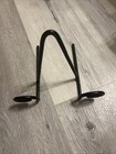 Black Plate Or Bowl Holder Free Standing Curled Screw In  Wrought Iron