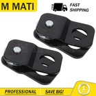 2x Snatch Blocks 4 Ton Recovery Winch Pulley Offroad Tow 8000lbs Black Atv Utv