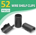 52pcs 3 4inch Wire Shelf Clips heavy Duty Wire Shelving Clips Replacements black