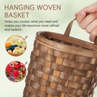 Woven Wall Storage Basket Hanging Wicker Basket Rustic Farmhouse Wall Hanging   