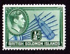 British Solomon Islands 1939-51 Sg60 Kgvi   d  Green -  Mnh 84 Years Old 