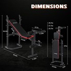 Foldable Weight Bench For Home Gym adjustable barbell Rack leg Developer Black