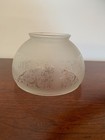 Vintage Art Deco Etched Frosted Glass Flower Design Light Shade Ceiling Lamp