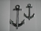 Metal Ship Anchor Large Set Of 2 Maritime Wall Hanging 17 In   12 In home Decor