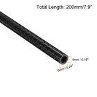 3pcs Carbon Fiber Tube 4 X 6 X 200mm Glossy Surface Rod 3k Roll Wrapped Pure    