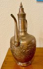 Unique Rare Antique Islamic Arabic Hand Forged Copper Ewer Pitcher 19th Century