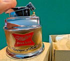 Rare Miller High Life Table Top Lighter Refillable In Original Box 1960 s Nos