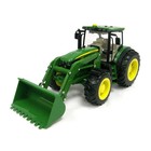 John Deere 6210r Tractor W  Front Loader 1 64 Scale Model - Ertl 46074