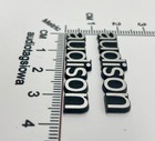 Audison Speaker Badge Logo  -custom Made Incised Silver And Black Pair
