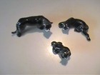 Vintage 1960 s Miniature Bone China Family Of Black Panthers