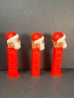 Vintage    closed Eyes Santa    Pez Candy Dispensers  3  Rare No Feet   Thin Feet