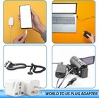 3pcs European Eu To Us American Adapter Plug Converter Euro Asia To Usa