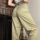 1970s Levi   s Khaki High Waisted Bell Bottoms W  Buckle-back Detail 