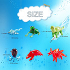 6pcs Hand Blown Glass Animal Figurines Sea Mini Glass Animal Figurines For Home