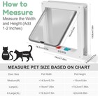 4 Way Pet Door Cat Puppy Dog Lockable White Safe Flap Door Frame Magnetic Lock