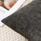 Chenille Throw Pillow Covers 24x24 Inch Soft Farmhouse Dark Grey Decorative Pill