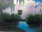 Florida Highwaymen Alfred Hair Tribute Painting By Oscar Whirls 16x20 Framed