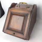 Antique Wood Hearth Coal Scuttle Hod Box Kindling Tinder Ash Fireplace   Insert