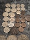 Canadian Coins  1842-1980 Mixed Silver  Australian 1938 Penny And Silver Pesos 
