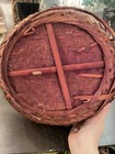 Vintage 1940s Japanese Bamboo Ikebana Brown Basket
