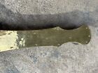 Vintage Large Wood   Gold Brass Metal Leather Fire Fireplace Bellows 27 5   