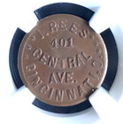 1863 Civil War Store Card  I  Rees  Token   Cincinnati  Oh 165es-1a  Ngc Ms 64