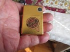 Vintage  nos Zippo  brass  cigarette Lighter Advertising  chrysler Ribbon  logo A 04