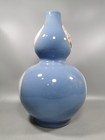 Fine Chinese Qing Dynasty Qianlong Porcelain Blue Glzae Famille Rose Vase Z