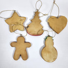 Christmas Cookie Ornament Set Of 5 Gingerbread Sugar Iced Decorated Resin
