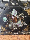 Antique Victorian Black Lacquer Paper Mache Mop Writing Desk Top Hang As Art