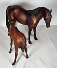 Breyer Chalky Thoroughbred Mare   Suckling Foal Horse Set Usa Vintage Rare Find