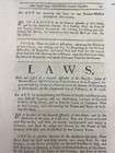 1747 Rhode Island Colony King George Taxes Law Pre Revolutionary War Colonial