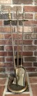 Gorgeous Vintage Antique 20   s 30   s 40   s Brass   Wrought Iron Fireplace Tools Set