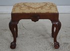 74430  Kittinger Chippendale Claw Foot Mahogany Ottoman