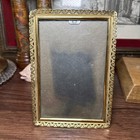 Vintage Gold Tone Filigree Picture Frame Ornate Metal Tabletop 4x6