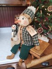 Primitive Christmas Snowman  Doll  Farmhouse Snowman  Winter Snowman  Doll  