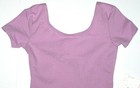 Danskin Leotard Bodysuit Short Sleeve Cotton Blend Lavender Nwt New Child Girl
